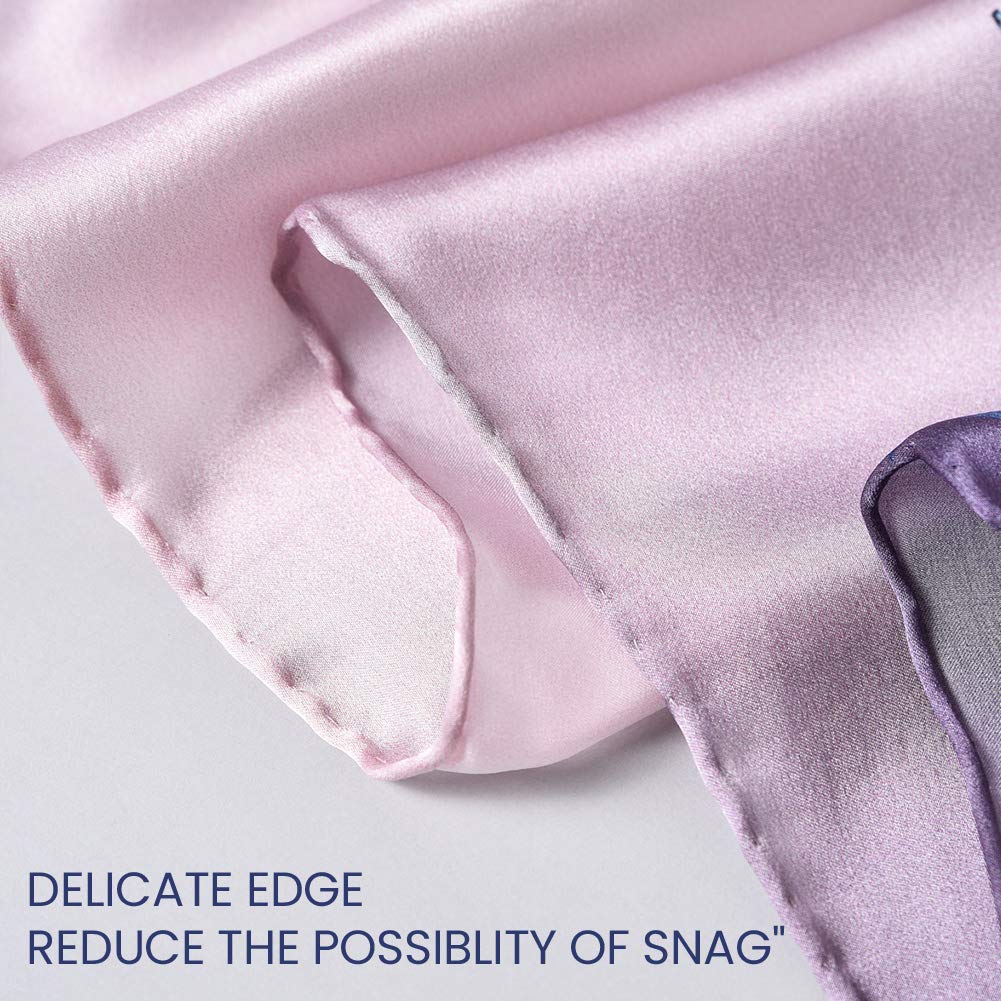 STORY OF SHANGHAI Sciarpa di 100% Seta Charmeuse da Donna Foulard a Raso con Fantasie Orientale, 56x177cm