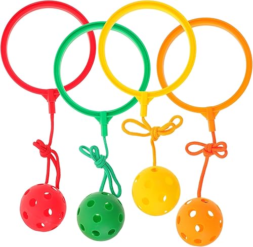 TOYANDONA Juego de 4 piezas de cuerda de saltar al tobillo para niños, saltar deportes coloridos, juego de cuerda de saltar para quemar grasa para