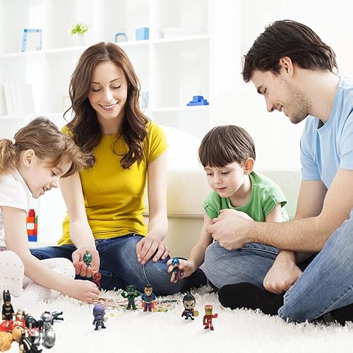 Miniatura 2 de Juego de 20 figuras de acción de superhéroe, serie Titan Hero, juguetes pequeños de superhéroes, estatuas de cumpleaños para niños, regalos de fiesta