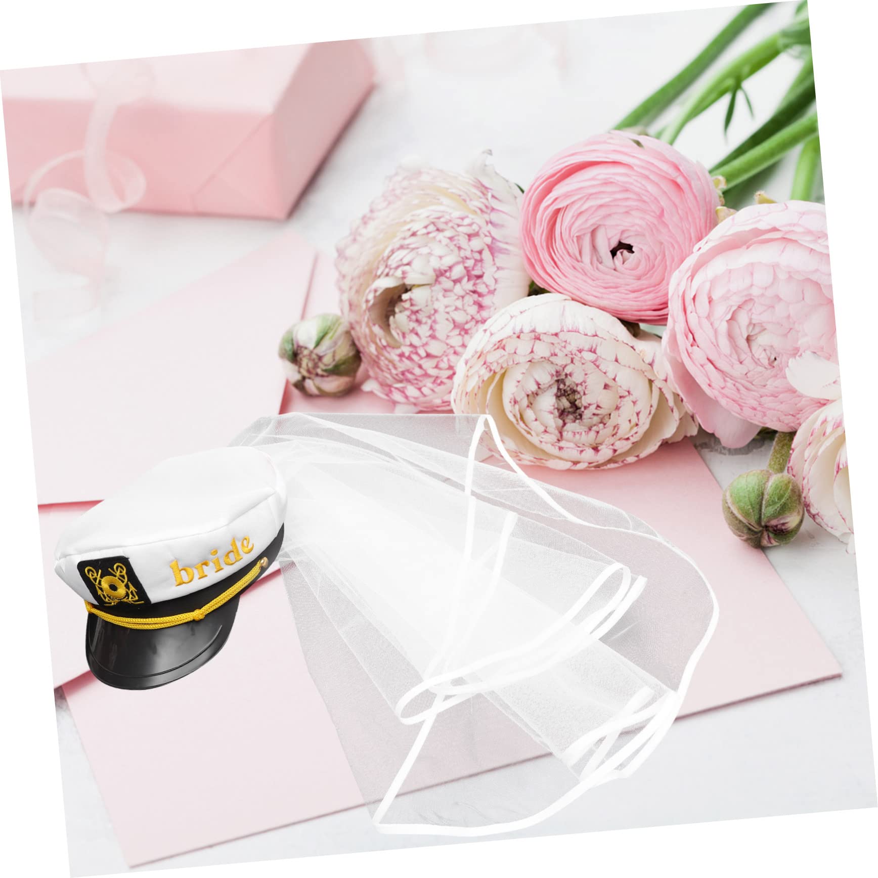 PRETYZOOM 5 Uds Sombrero De Nupcial Sombreros Despedida De Soltera Decoración Con Velo Diadema De Novia Velo Novia De Con De