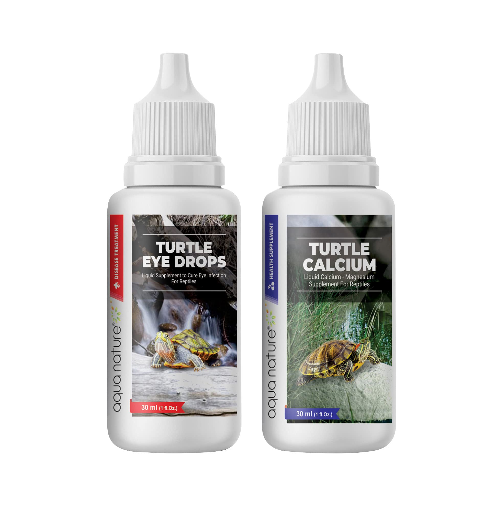 aqua nature Turtle Eye Drops&Turtle Calcium Supplement For Swollen,Inflamed,Infected Eye&For Strong Shell And Provide Essential Calcium Of Healthy Turtle Healthcare 30Ml Each (B09DD5XV63) Amazon Price History, Amazon Price Tracker