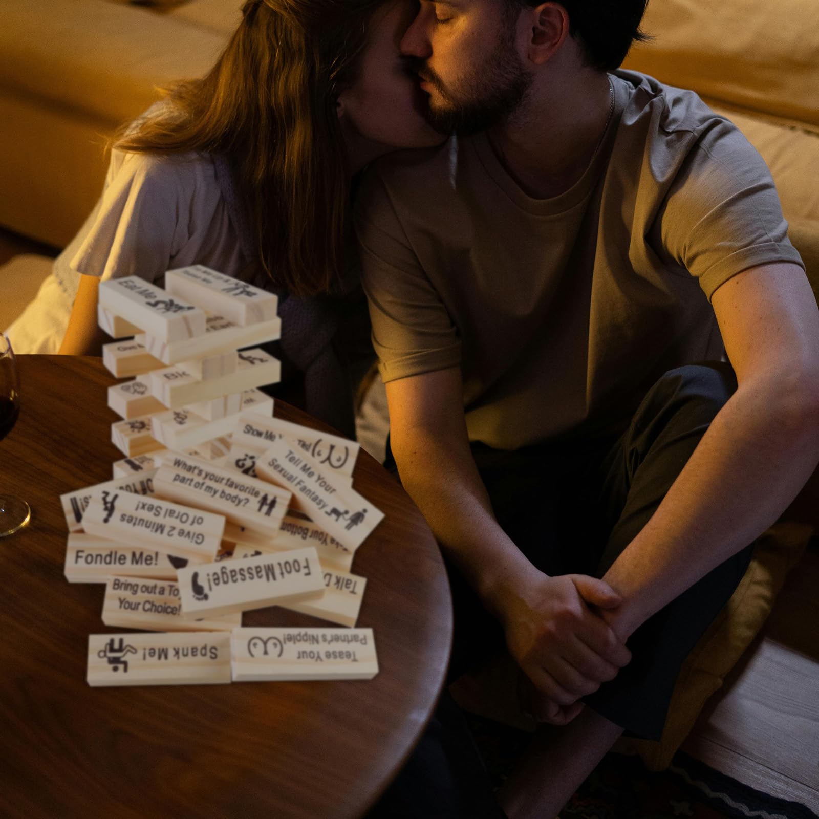 DORIMI Italiano Gioco Erotico Torre in Legno 48 Pezzi – Giochi Hot per Adulti, Torre della Passione Piccante, Giochi Erotici Coppie, Gioco di Coppia in Italiano (48 pezzi)