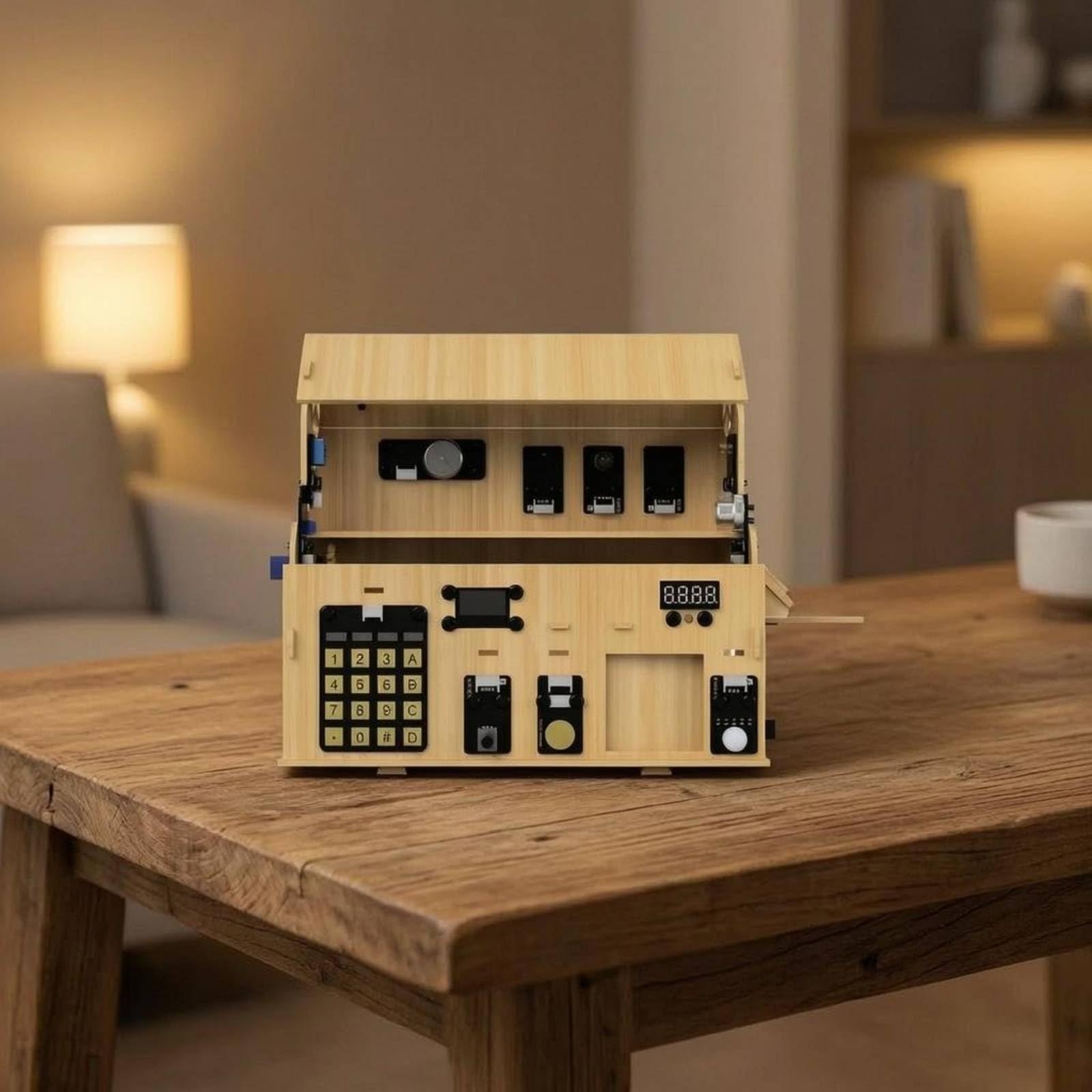 F Fityle Smart Home Entrenador Dispositivo Domótica Kit Programación Módulos Conectividad Teclado Pantalla Conjunto Didáctico para Interacción de Módulos