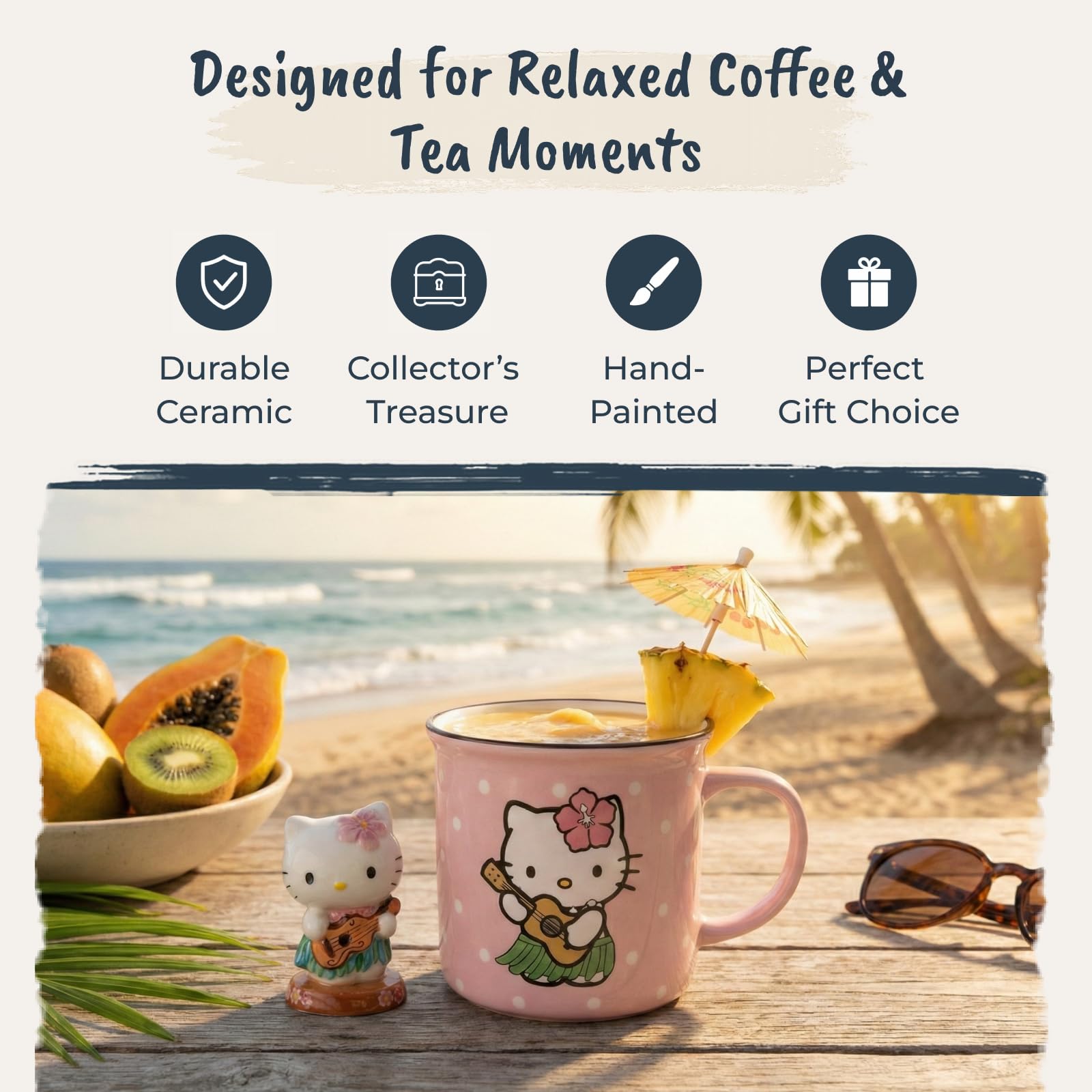Amazon.com: Blue Sky Clayworks Hello Kitty Hula Mug & Figurine