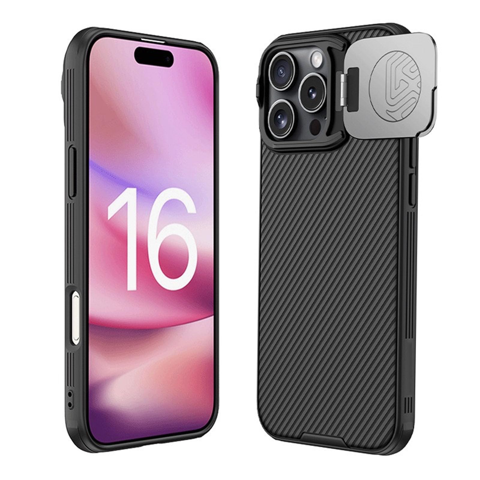 Coque iPhone 16 Pro Max antichoc avec protège-caméra et béquille - 8