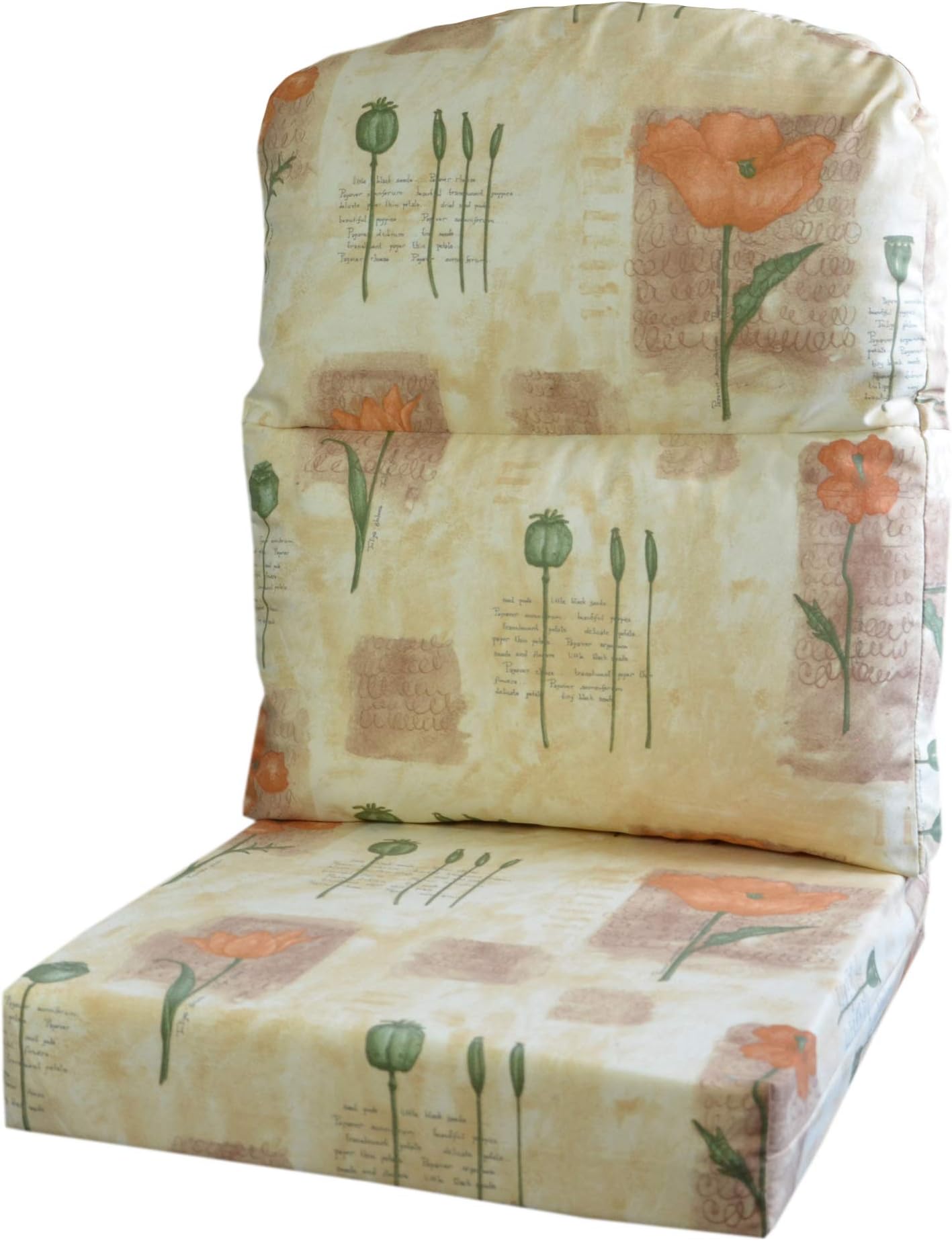 Replacement Cane Chair Cushions Only Wicker Rattan Conservatory Furniture by Gilda® (Poppy Natural)