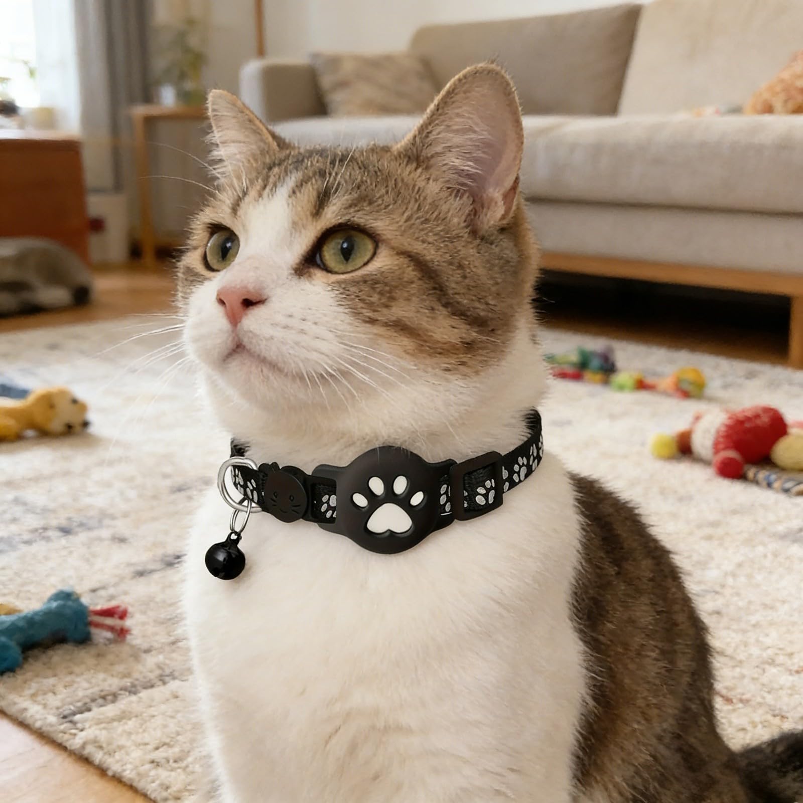 Générique Collier GPS Chat, 2026 Nouveau Traceur GPS Chat Tracker, sans Carte SIM, sans Abonnement Mensuel, Localisation Temps Réel, Imperméable et Durable avec Positionneur (Noir A) - 5