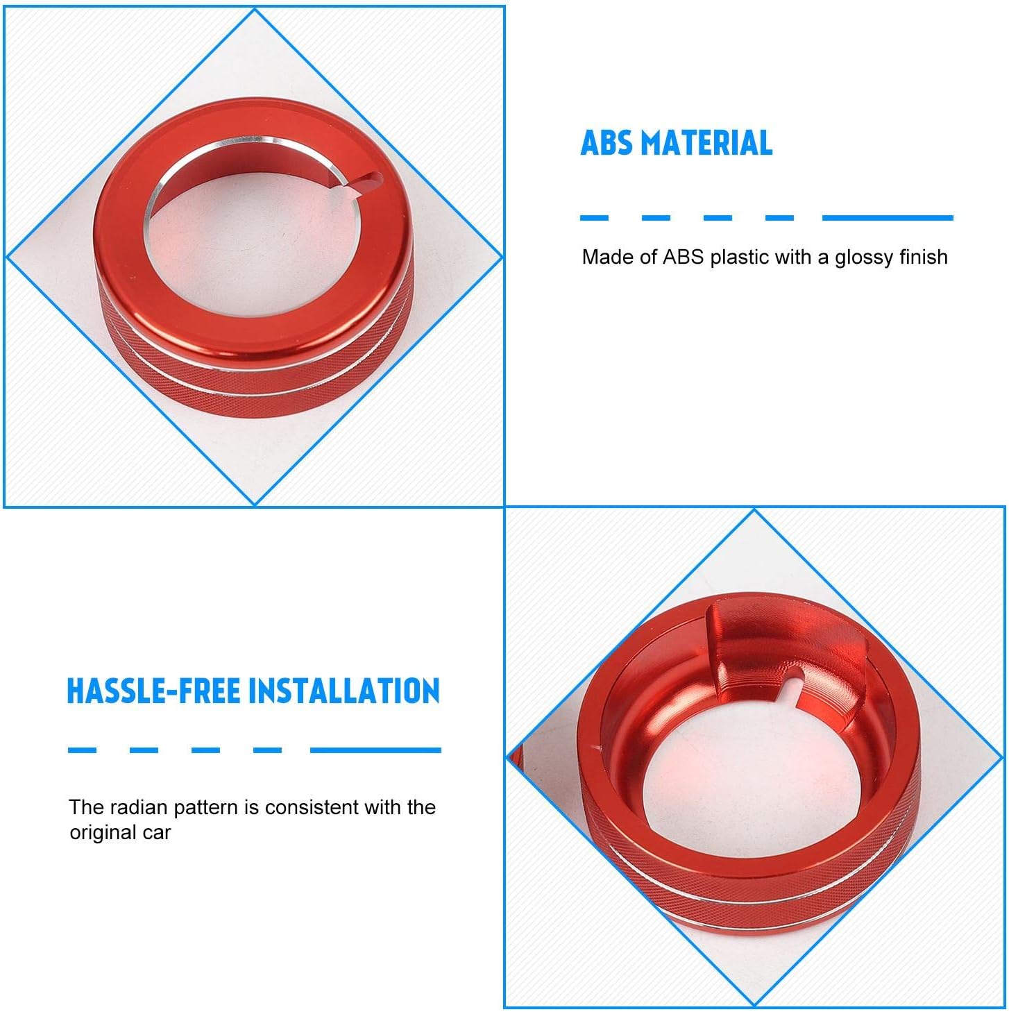 Multi-Terrain Selector Knob Button Cover Trim for 2010-2020 Toyota 4Runner TRD Pro for TRD Off-Road (Red) image 3
