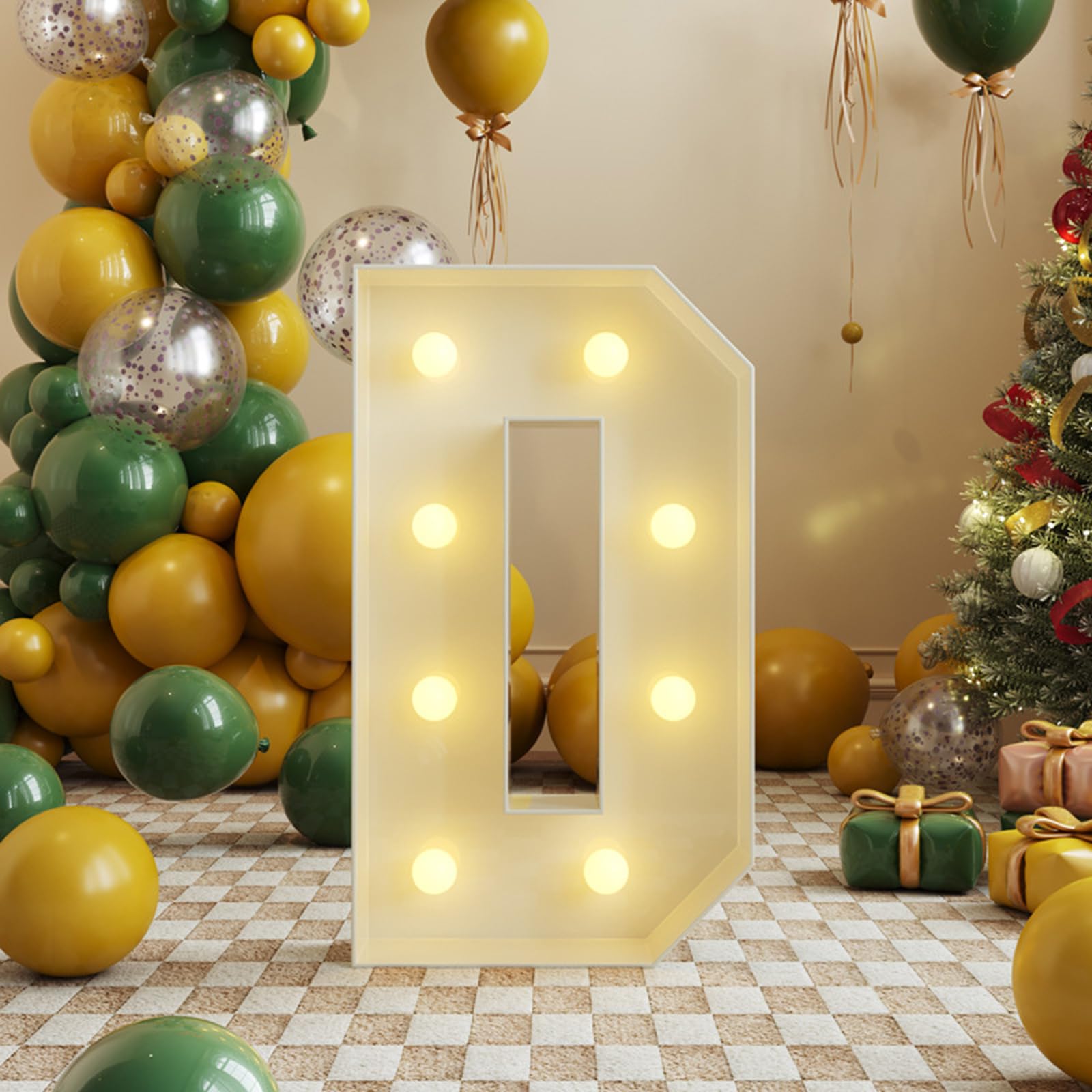 4FT Marquee Light Up Letters D,arty Decor Large Marquee Light Up Letters, Foam Board Set for Birthdays,Weddings,Baby Anniversaries, Easy to Assemble,D,120cm/47in — image 1