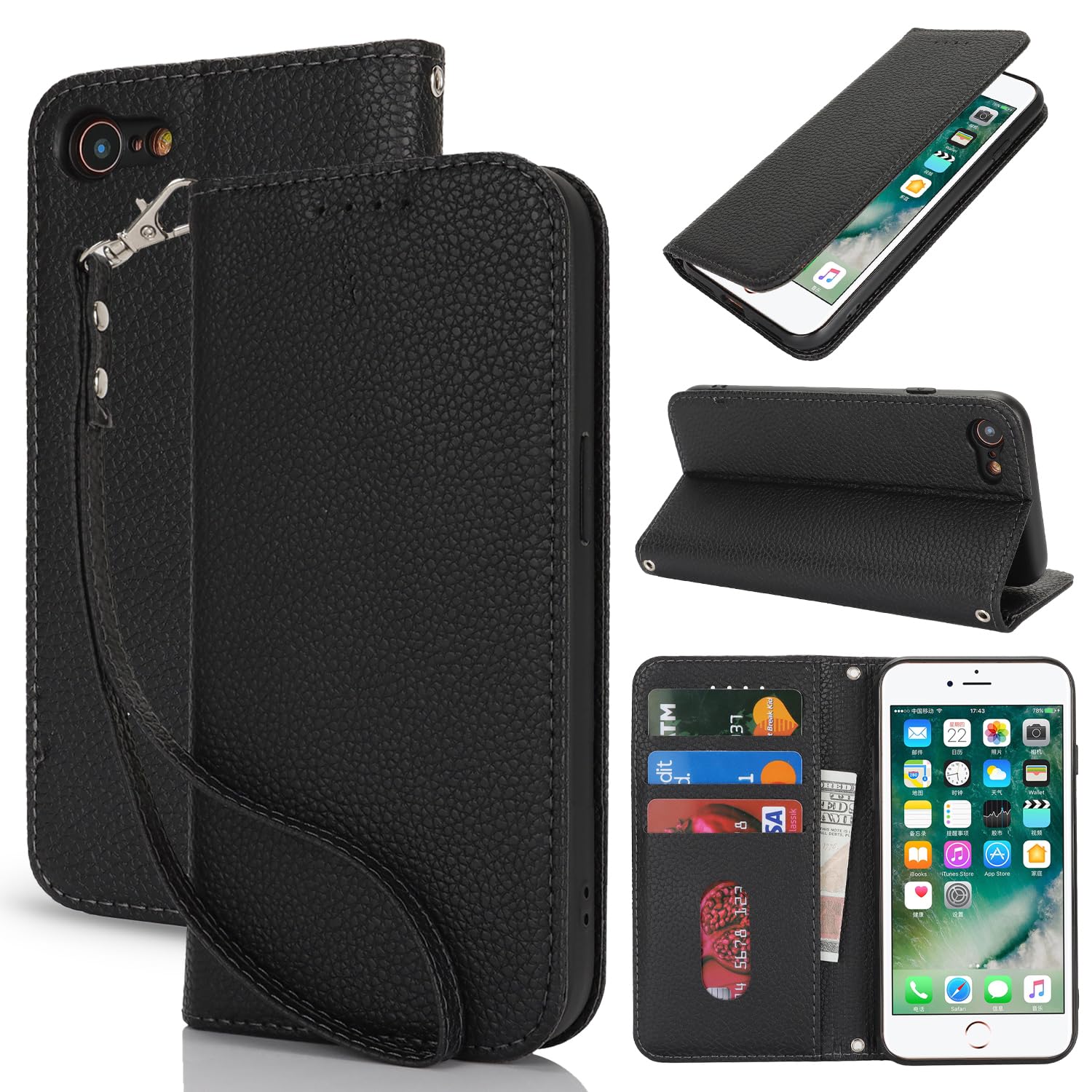 Amazon.co.jp: 【Hamany】 対応 iPhone se ケース 手帳型 iphonese第3