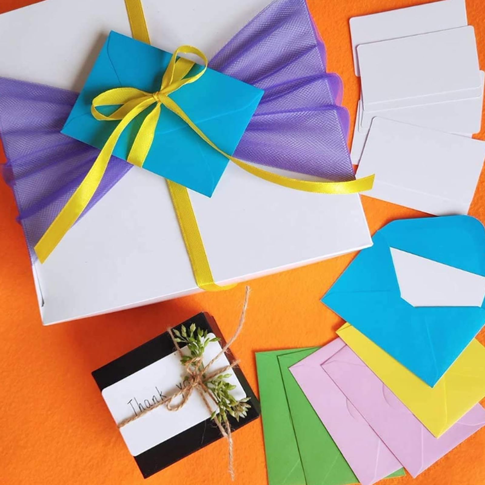 40 sztuk kolorowych mini kopert 10,5 x 8 cm, kolorowe koperty na karty podarunkowe, wesele, urodziny, imprezę, mini koperty (8 kolorów)
