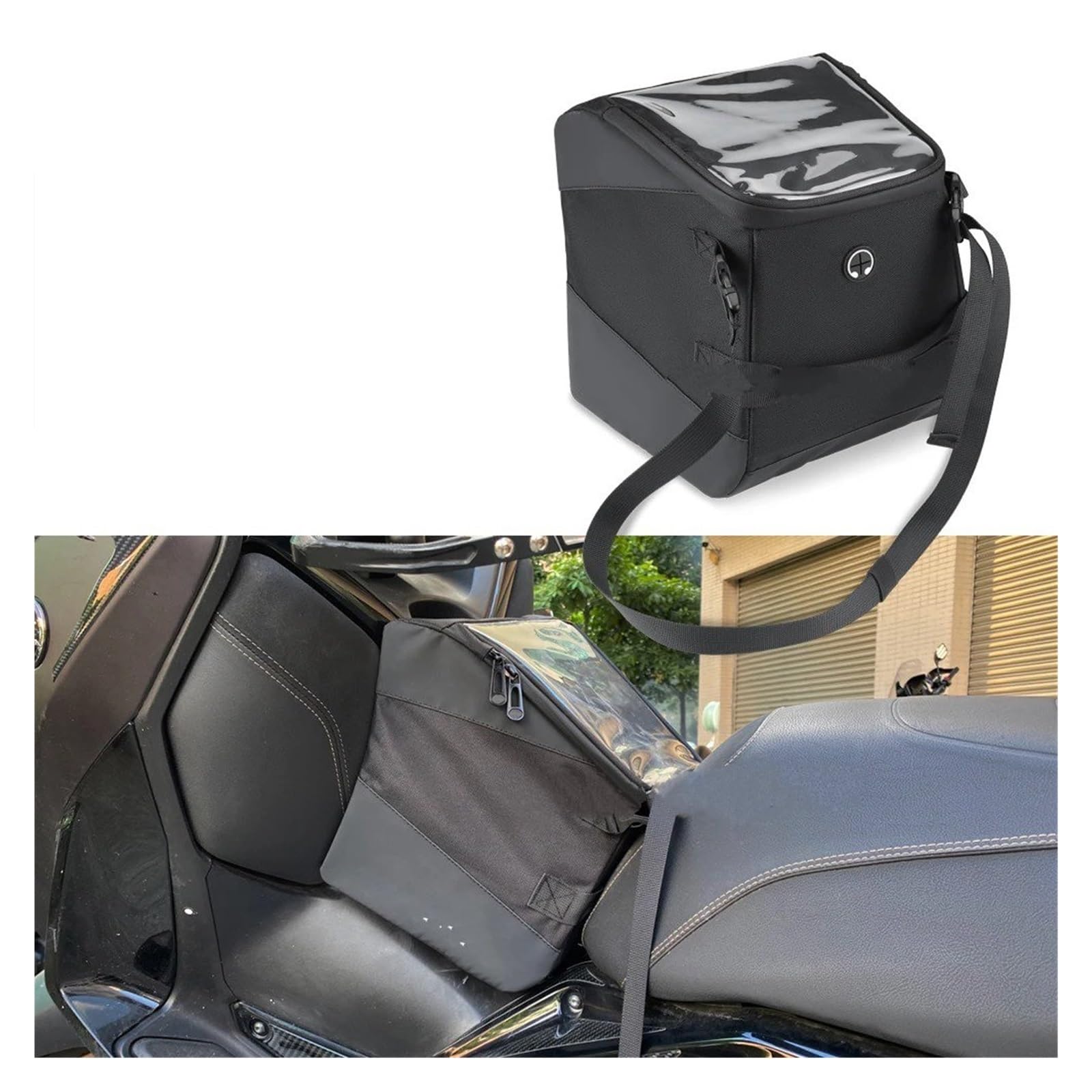 Borsa Moto Per X-MAX 300 XMAX300 Per XMAX Tech 2023 2024 2025 Scooter Tunnel Bag Storage Pouch Tank Con Copertura Impermeabile Selle Moto Bagagli(L)