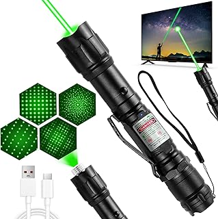 [Professional] Rechargeable Green Laser Pointer High Power Green Beam Laser Light Long Distance Range For TV/LED/LCD Scree...