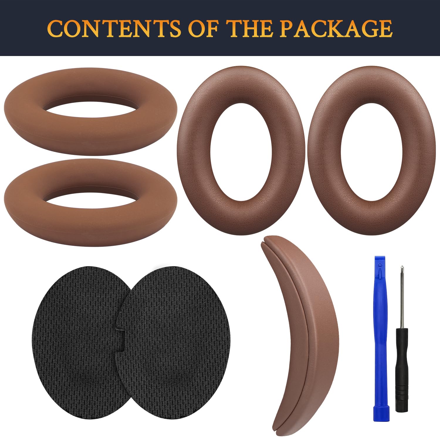 SOULWIT Ear Pads Cushions + Headband + Silicone Earpads Cover Protector - Image 4