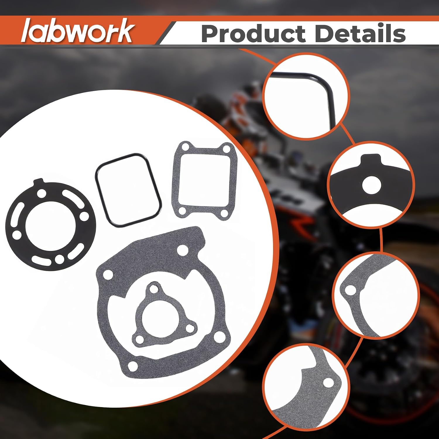 labwork Top End Gasket Kit Set Replacement for Honda CR80R 1992-2002 cr80 cr 80 80r Head gaskets