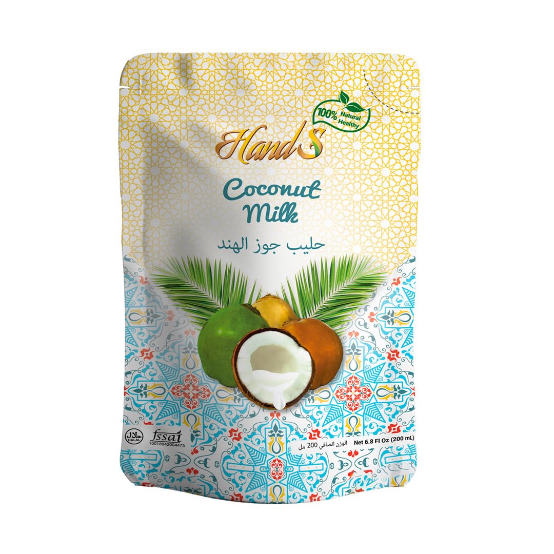 Coconut Milk - 18% Fat | Pure & Natural | No Preservatives | Plant-Based | Vegan & Keto Friendly | Dairy-Free | Homemade Taste - 200ml x 2 Pack