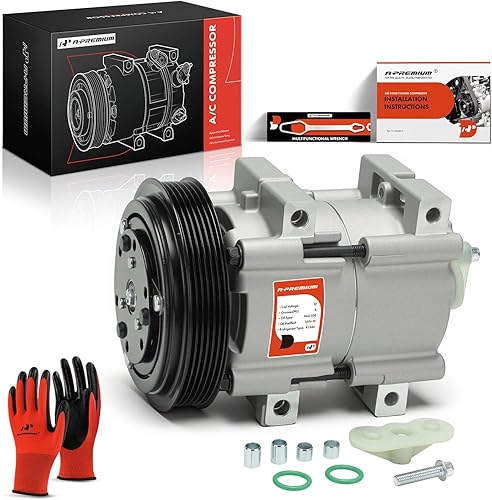 A-Premium Compresor de aire acondicionado con embrague compatible con Ford Ranger 1990-2001, F-100 Ranger 1996-2000 y Mazda B2300 B2500, 2.3L 2.5L