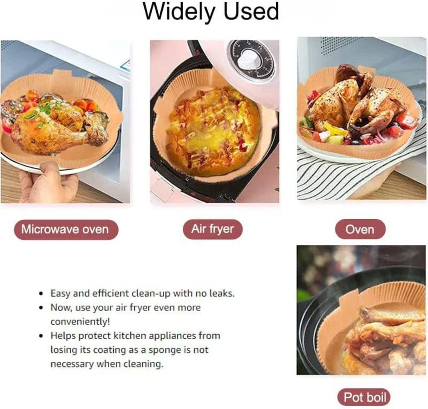 Disposable Air Fryer Paper Liners: 100 Sheets 8 Inch Square Liners for Air Fryers Grease and Waterproof Non-Stick Basket Parchment/282