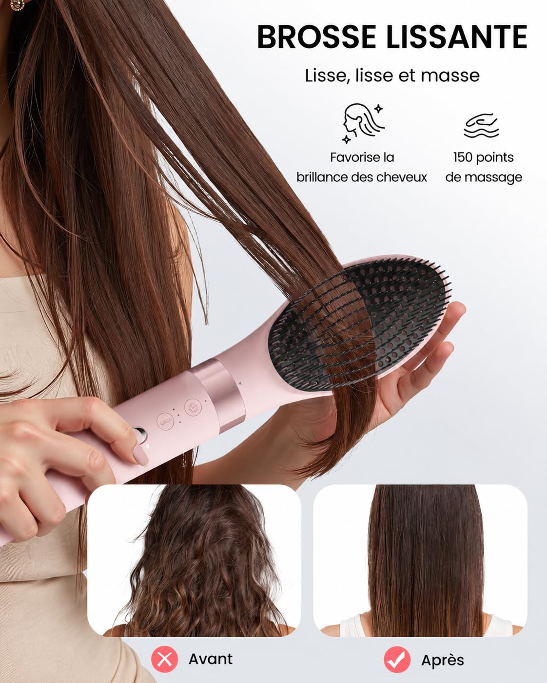 MESCOMB Air Styler 6 en 1, Sèche-Cheveux Ionique, Diffuseur, Boucleur Auto | Brosse Soufflante, Boucleur Auto, Lissage, Boucles, Séchage Rapide, Effet Anti-Frisottis,Coiffage Facile,Boîte de Rangement