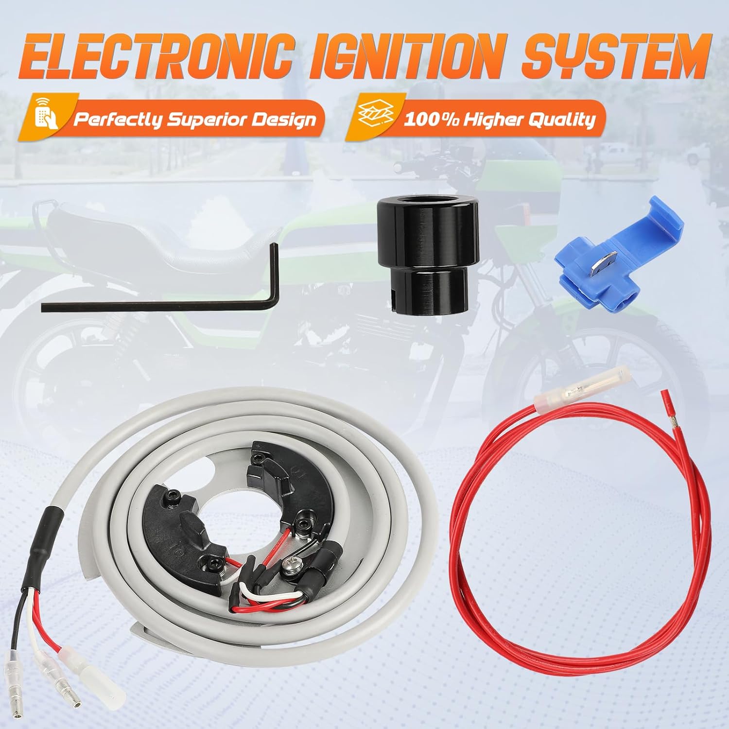 DS2-1 Electronic Ignition System Fit for Kawasaki KZ1000A KZ1000C KZ1000D KZ1000E KZ1000G KZ1000J KZ1000 RKZ1100A KZ900 Z1