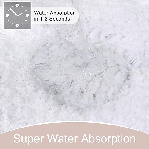 Miniatura 6 de AROGAN Tapete largo de baño de lujo, 20 x 30 pulgadas de grosor, suave y absorbente, tapete de baño de microfibra antideslizante, respaldo de goma,