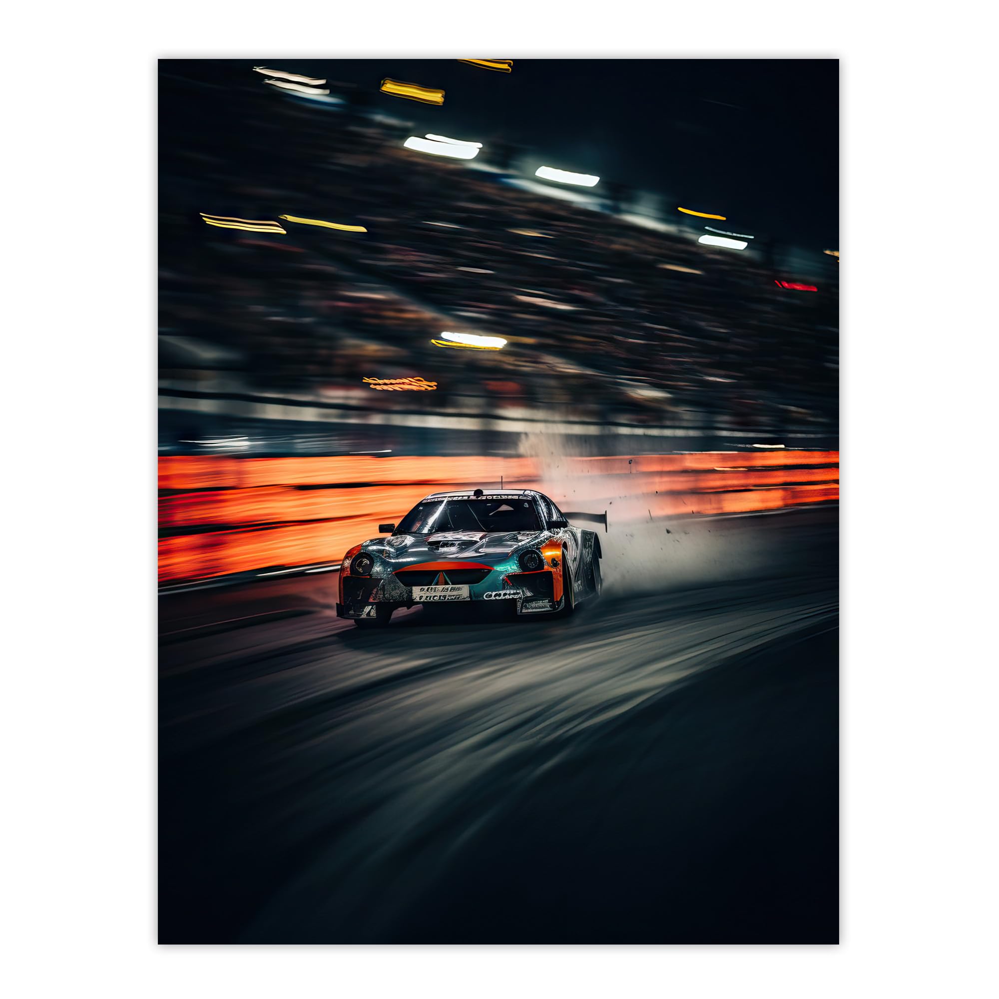 Artery8 Unframed Wall Art Sports Car Challenge Motorsport Racing Circuit For Him Man Cave12X16 Inch from B&Q