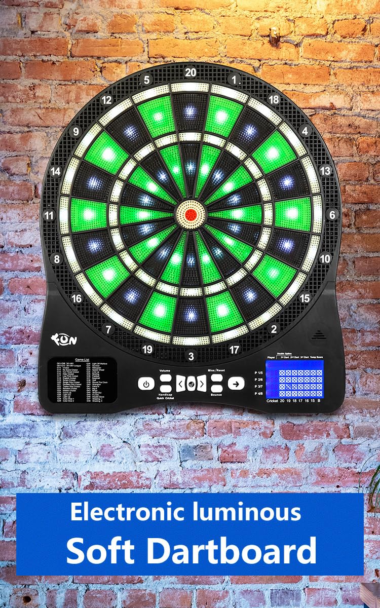 Amazon.co.jp: 大人用電子ダーツボード、LEDデジタルスコア表示付き