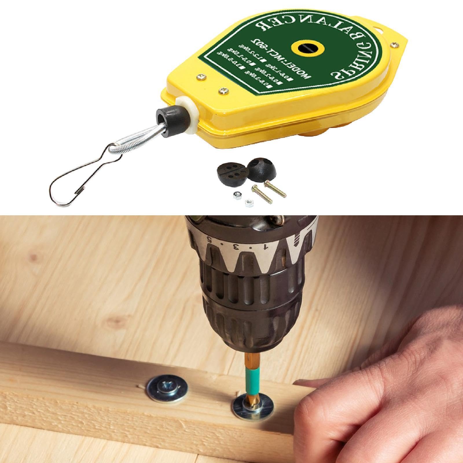 Amagogo Spring Balancer Hanging Tool Holder Hanger High Performance Portable Bearing Retractable Tool Hanging Holding Equipment, 0.5kg to 1.5kg