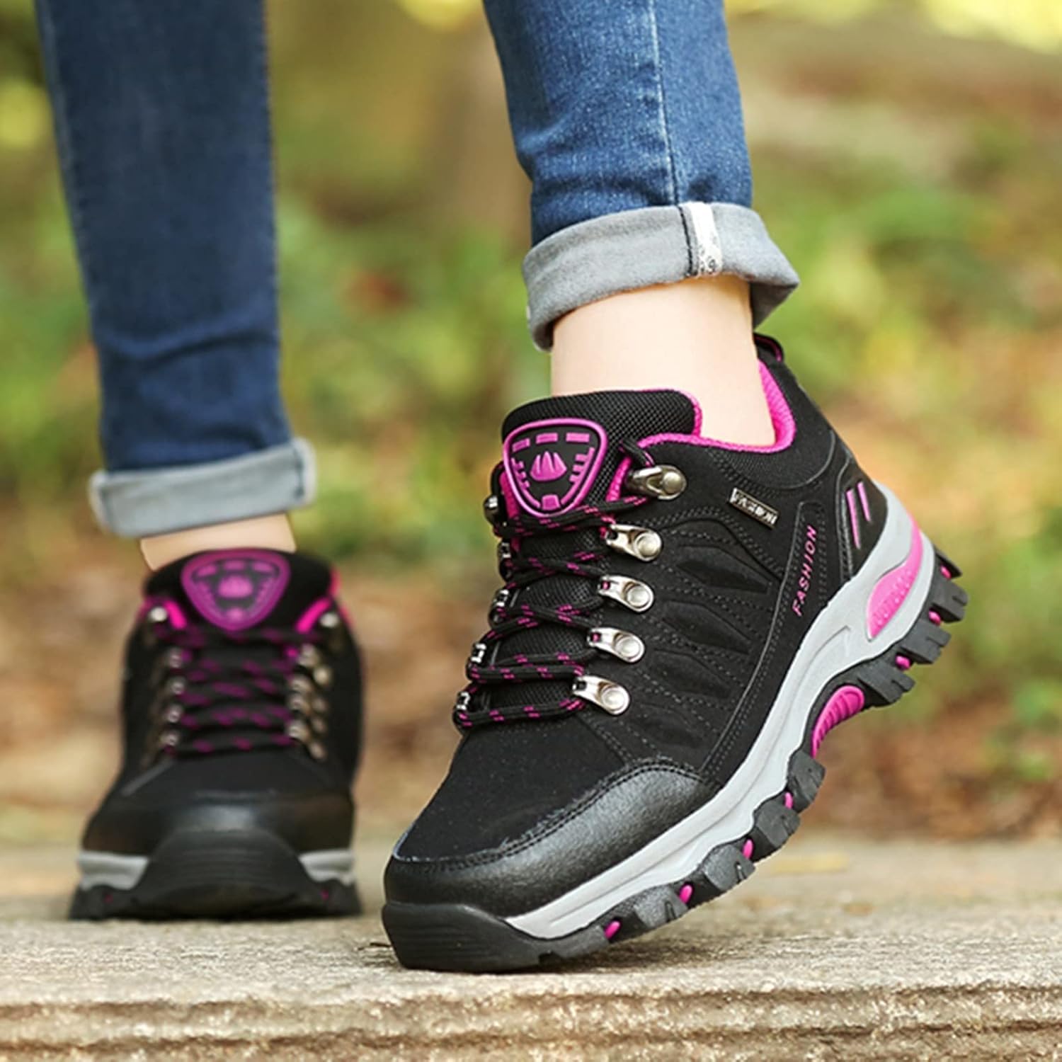 Women's Sneakers Outdoor Sports Climbing Hiking Shoes Waterproof Trekking Running Womens Climbing Shoes, Ideal for Outdoor Trekking, Walking, and Running