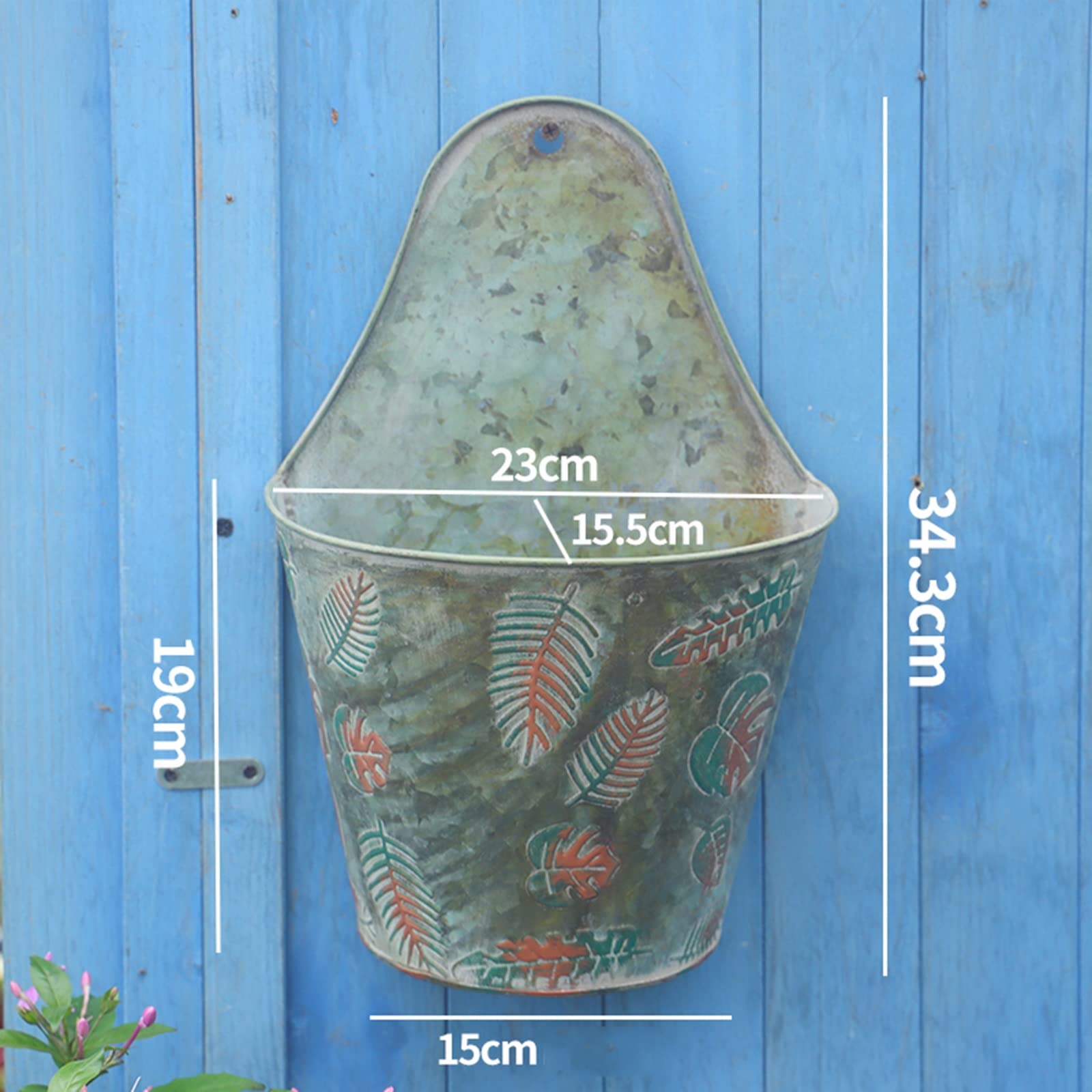 HASMI Jardiniere Balcon Pot de Fleur de Fer en métal Suspendu Planteur Suspendu Jardinage Mural de Jardin garçon de Fleurs for Balcon extérieurs Balcon Patio Pot Suspendu Plante Interieur