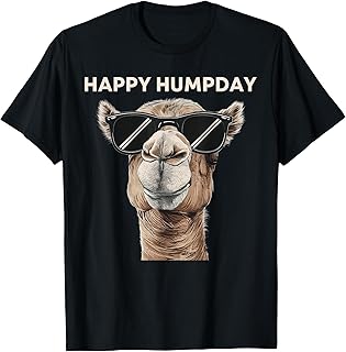 Happy Hump Day Camel Funny Midweek Motivational Quote T-Shirt
