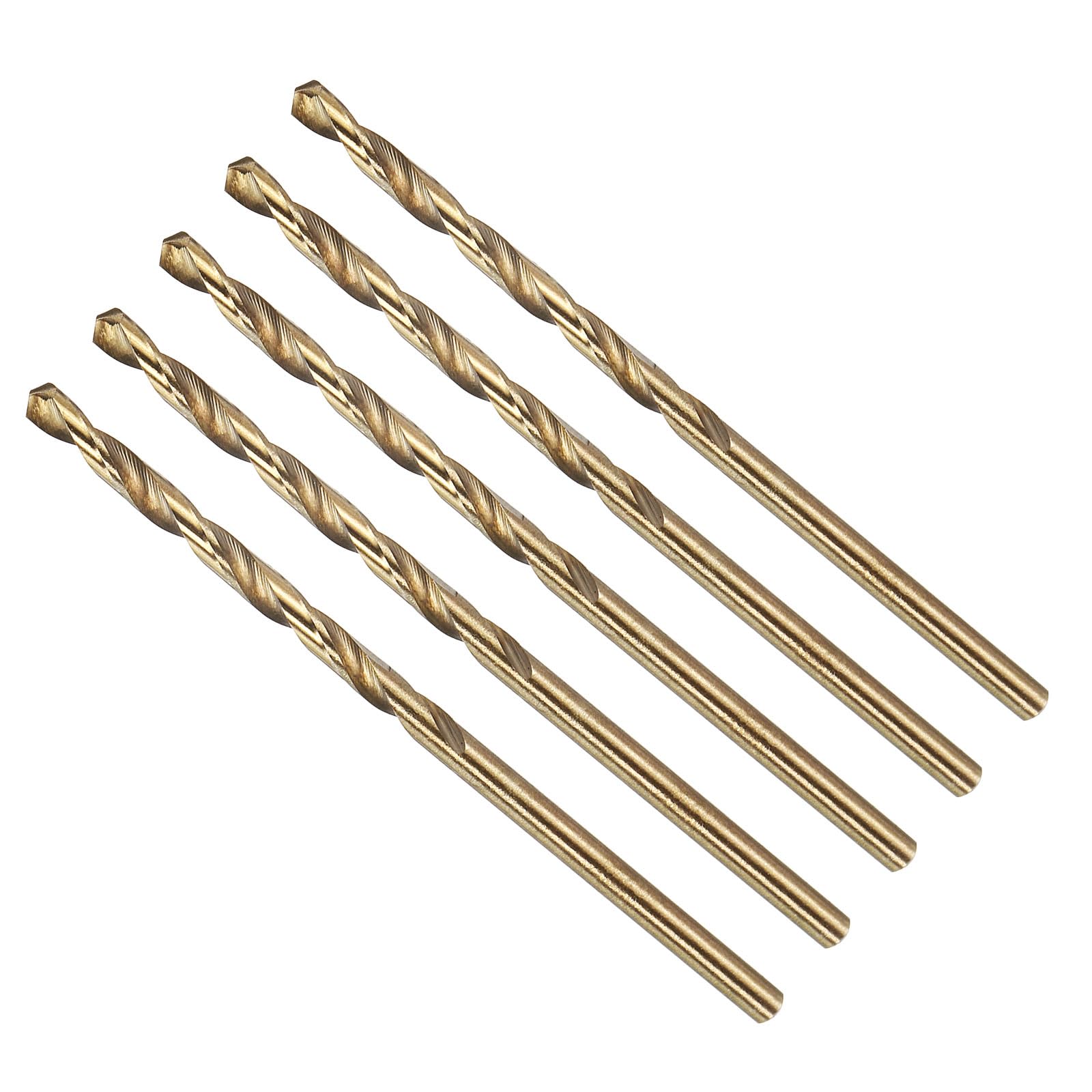 METALLIXITY Micro Drill Bit #40 5Pcs 4341 HSS Small Bits 118° Gold Finish