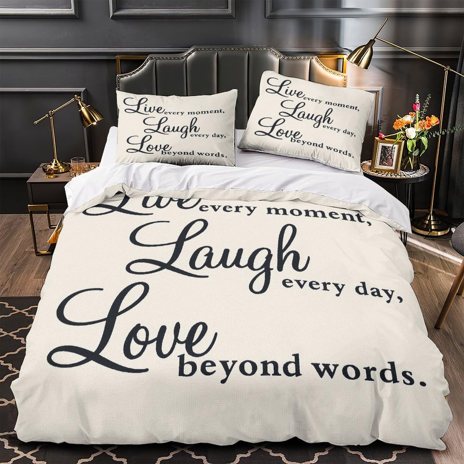 Housse de couette 3D avec fermeture éclair, parure de lit légère pour ado