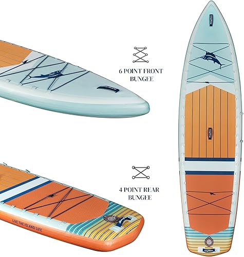 Vista 20 de ISLE Paquete de tabla de kayak y remo 2 en 1 – Tabla de remo de pie y kayak, incluye asiento, remo, bomba, bolsa, 11.6 x 35.5 x 6 pulgadas - máx.