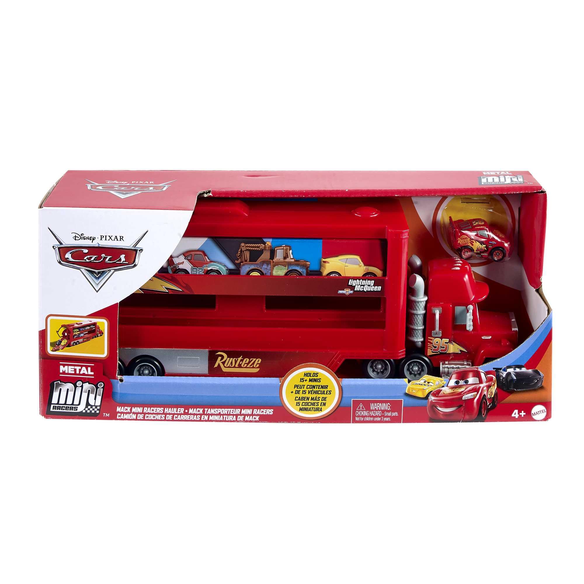 Mattel Disney Cars 3 Mack Supercamión de trasnporte de coches de juguete (GNW34)