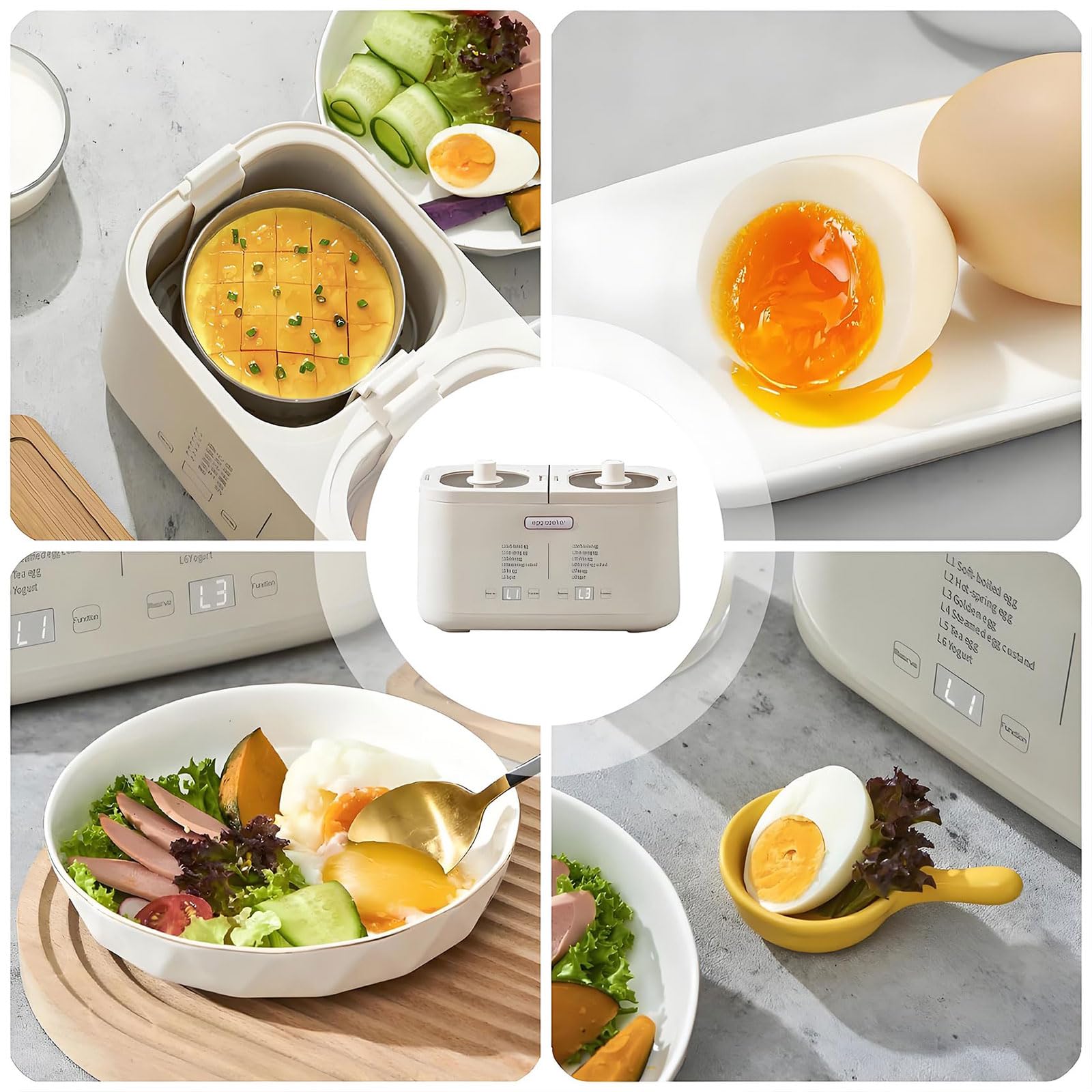 Hervidor De Huevos 550W, Con Capacidad Para 8 Huevos & 6 Modos