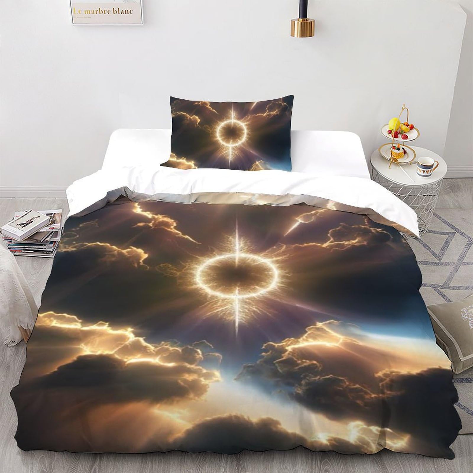 Housse de couette single imprimé 3D pour la chambre de fille branchée