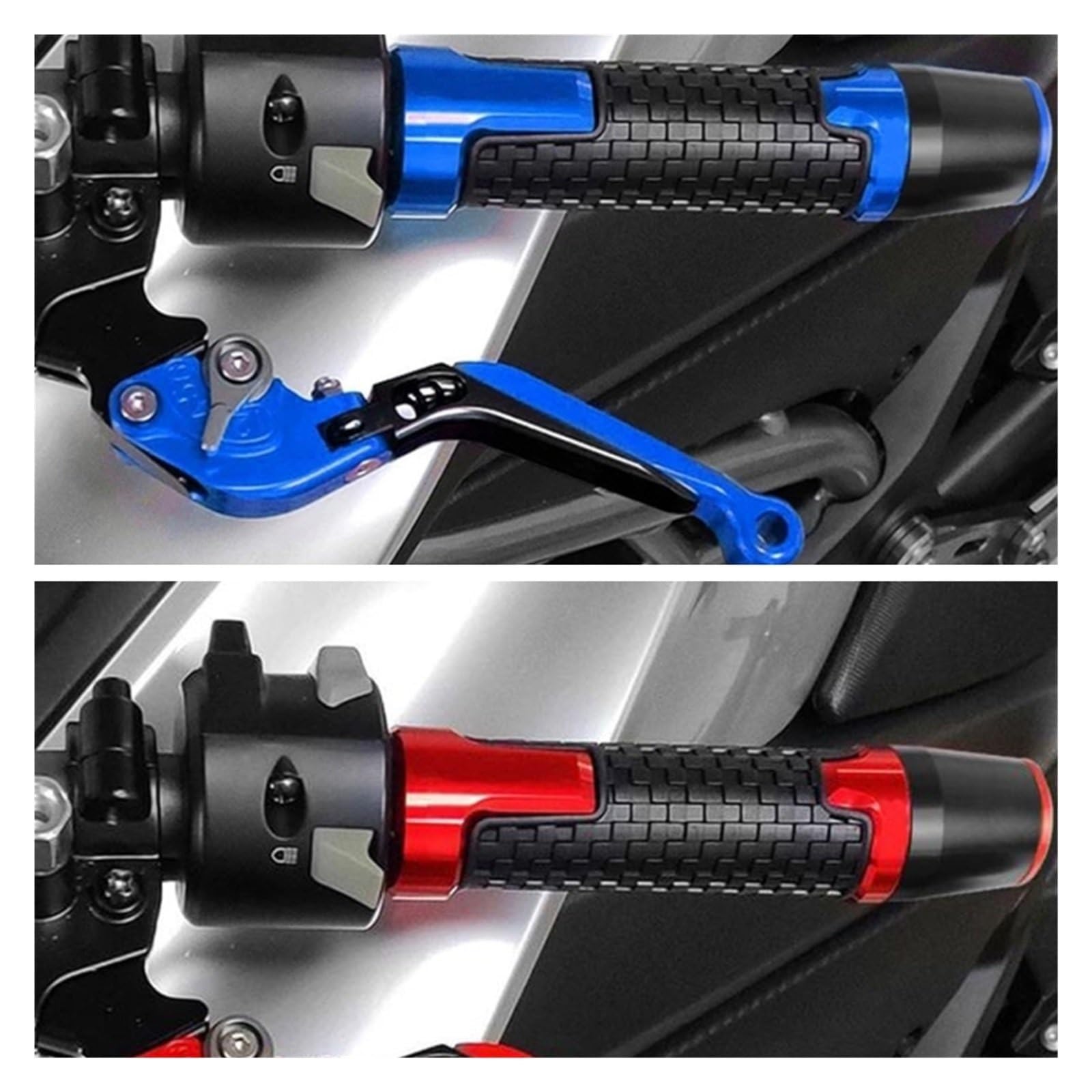 Poignées Motos pour Suzuki pour GSR 400/600 GSR400 GSR600 2006-2012 2011 2010 2009 2008 2007 Moto Accessoires CNC 7/8 "22mm Guidon Poignées End Grip Poignées Professionnelles (Couleur : 3)