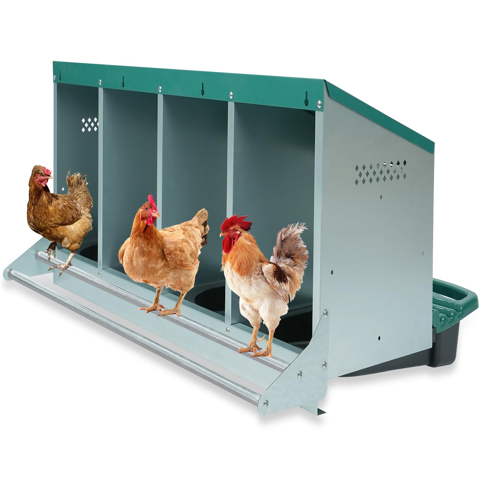 Photo 1 of Filterhualv 4-Hole Chicken Nesting Box with Roll-Away Egg Collection
