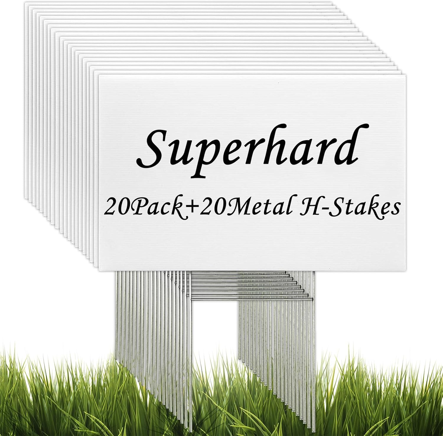 Amazon.com : Voittozege 20 Pack Blank Yard Signs with Stakes 16 x 12 ...