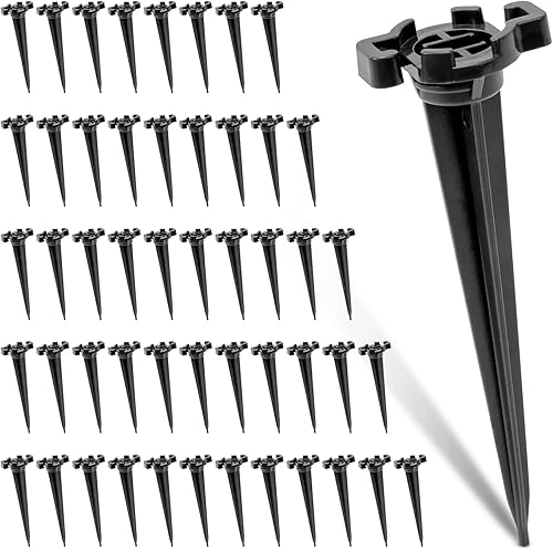 CEWOR 50 estacas de Navidad para patio, 4.5 pulgadas, estacas de luz de plástico C7 C9, estacas de luz universales para luces navideñas al aire