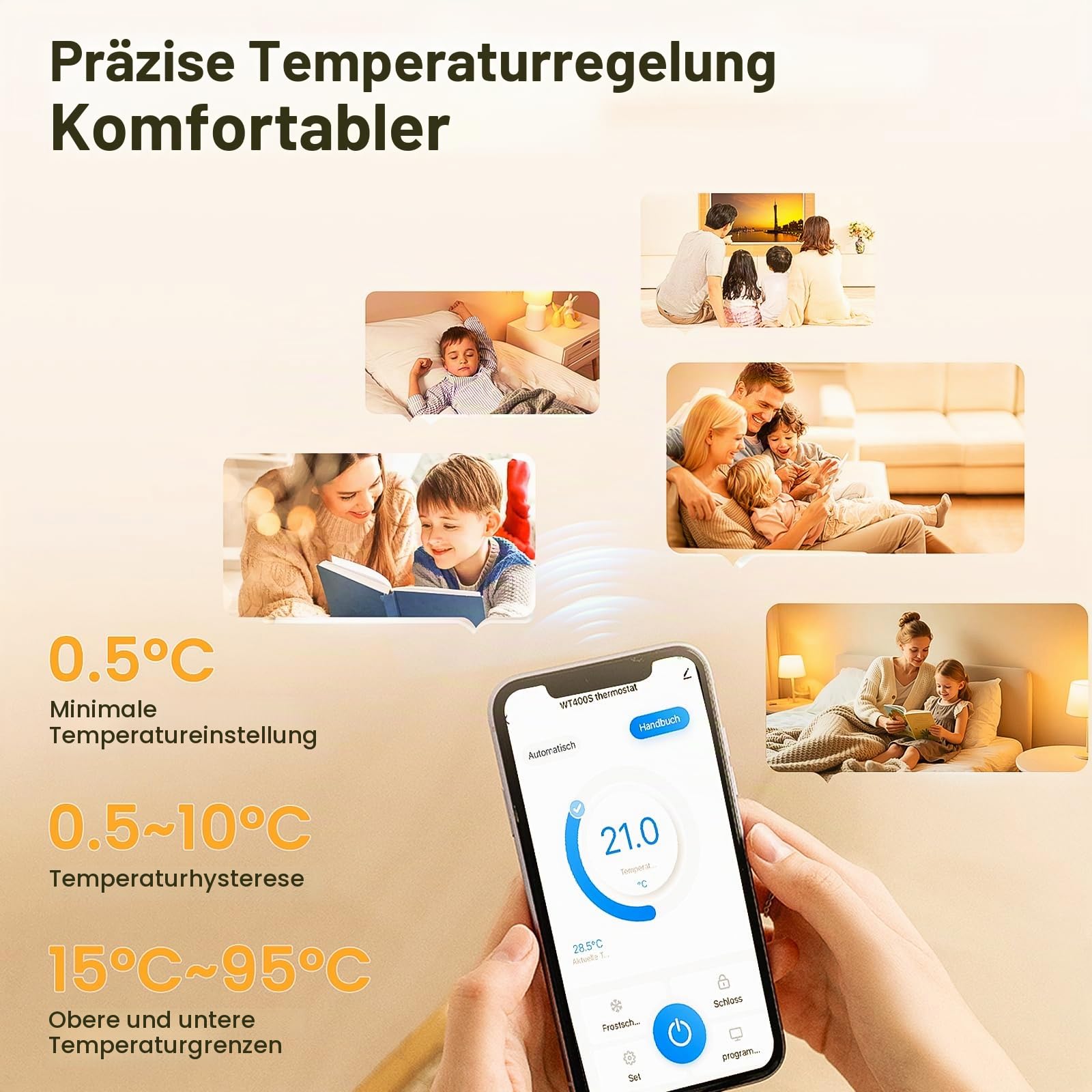 AVATTO Thermostat Für Wasser Fußbodenheizung und Gasboiler, Smart WiFi Thermostat Programmierbar Raumthermostat Unterstützen Alexa, Google Home Sprachsteuerung und Smart Life App Fernbedienung