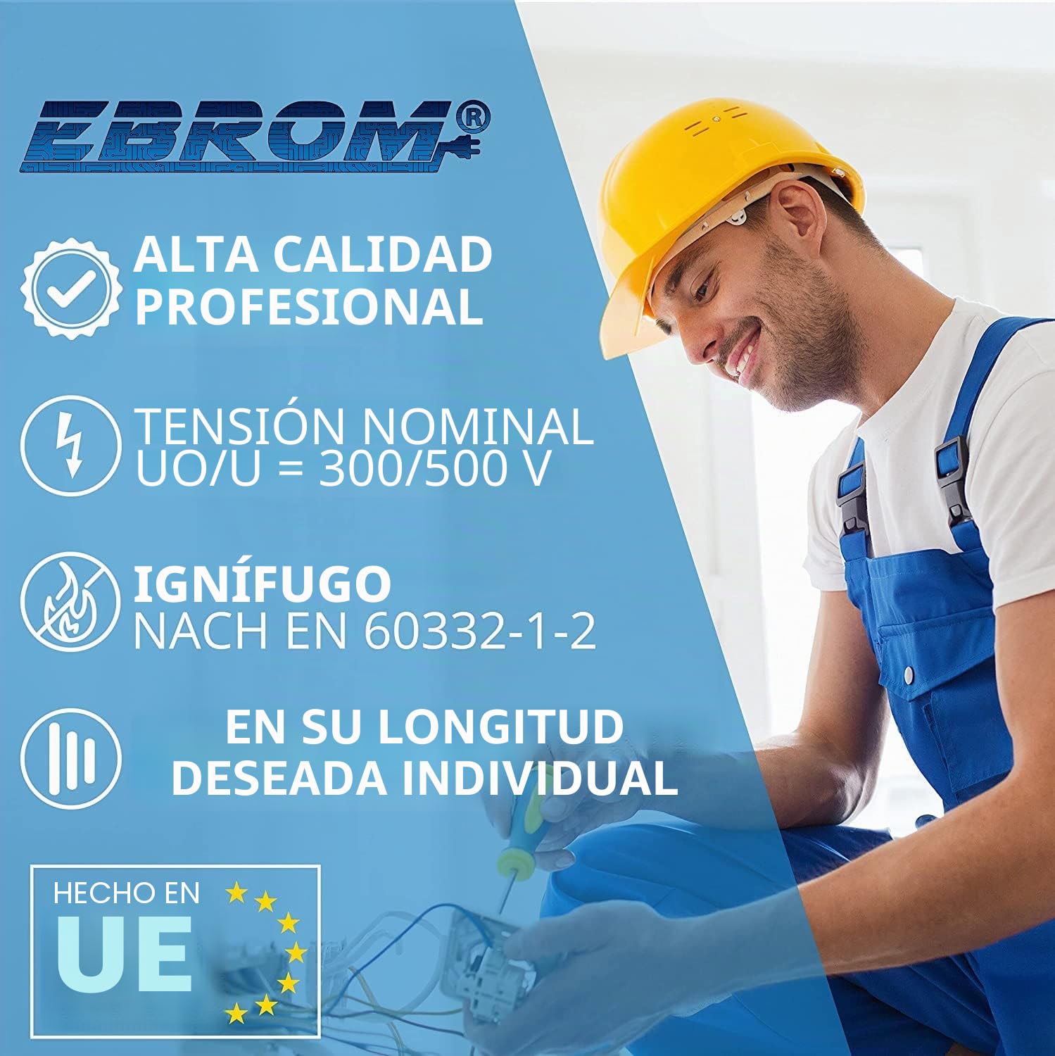 Cable flexible YSLY-JB 5 x 6 mm² para estación de carga de pared, caja de carga para coche eléctrico, conexión a la estación de carga, 5 x 6 mm2 al metro exacto, gris, en incrementos de 1 metro, por