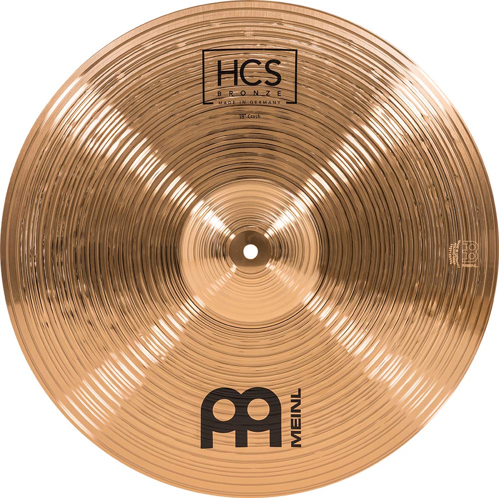 Meinl Cymbals HCS Bronze Expanded Cymbal Set di Piatti Box Pack con Hihat 14 pollici, Trash Crash 16, Crash 18 e Ride 20 per Batteria – Bronzo B8, Finitura Tradizionale (HCSB14161820)