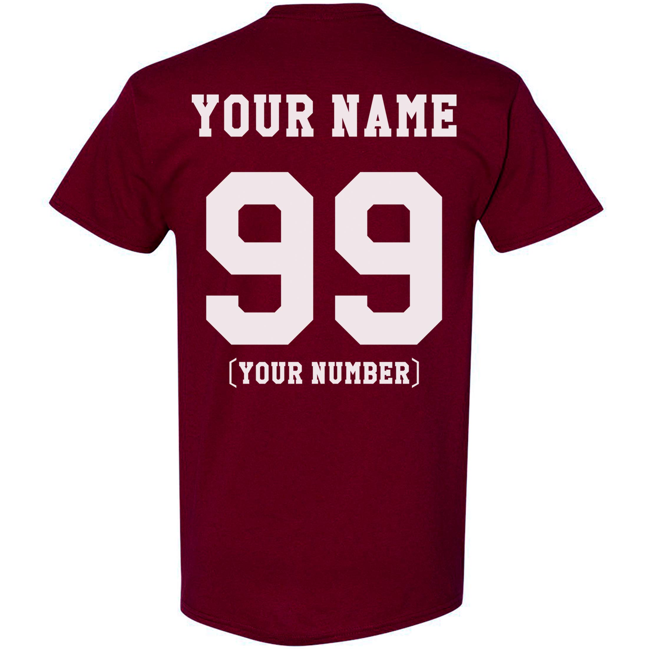 Custom T Shirts for Men & Women Add Your Own Text Personalized Back Side T-Shirt