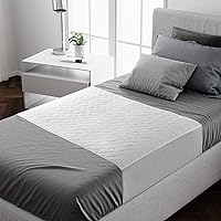 Vista 10 de Lynmark Almohadillas de cama lavables, antideslizantes, impermeables, con pliegues extralargos, ultra absorbentes, de algodón, con certificación