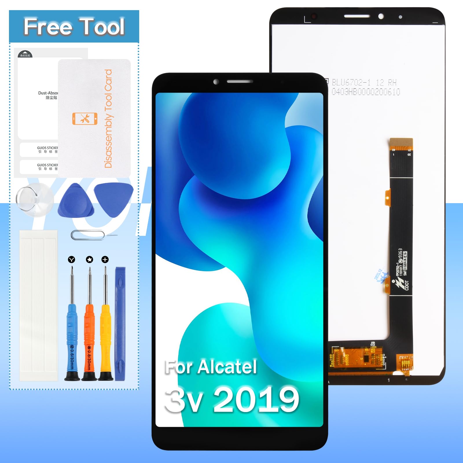 【C24622】SCREEN MUSIC 3 Amazon.com: Yondista for Alcatel 3v 2019 5032 5032W 6.7'' LCD
