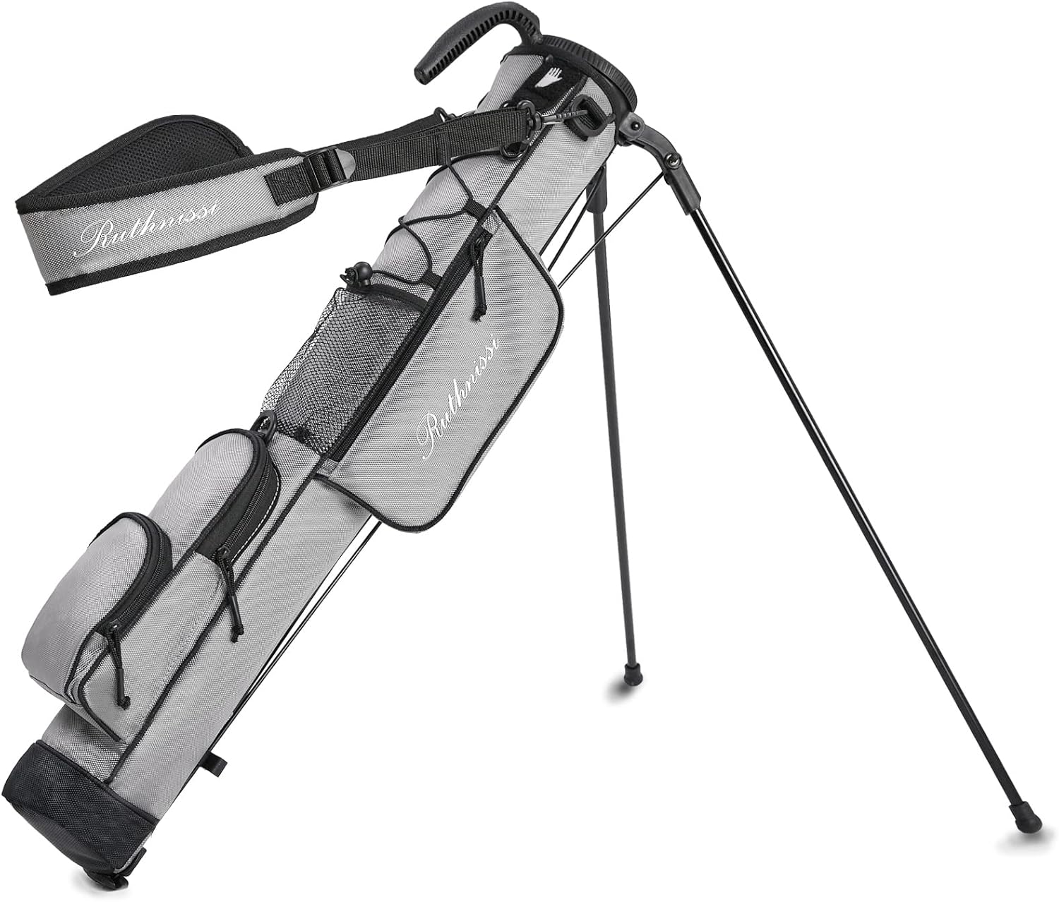 Sunday Golf Bag with Stand and a Cooler Pouch，Lightweight for Driving Range Mini Course Training Practice Man Women,Travel Case Vertical Hard Shell Tube for Airlines, with Detacheble Padded Strap