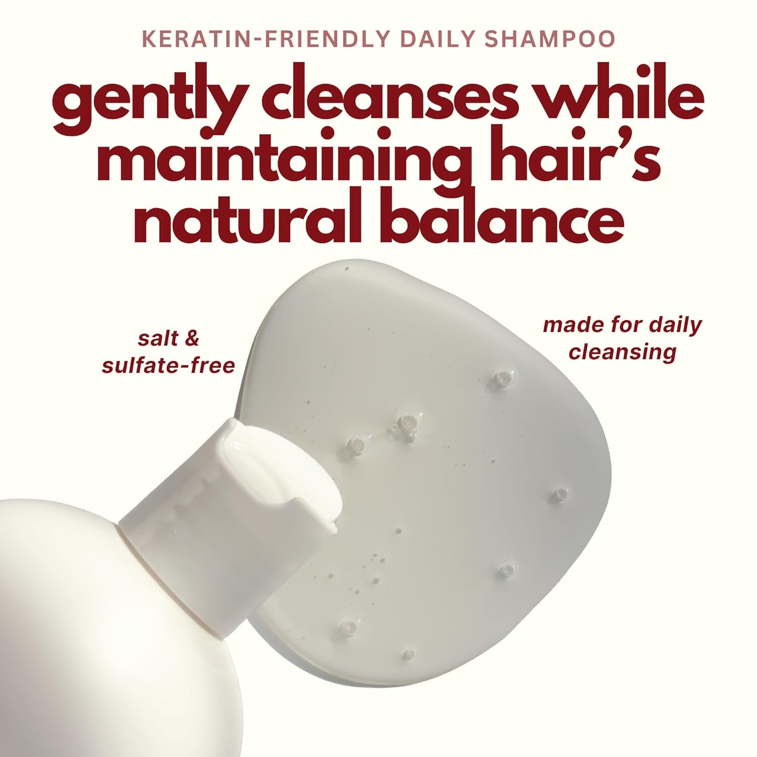 Daily Shampoo – Salt & Sulfate Free | Hydrating Cleanser for Damaged, Dry or Color-Treated Hair – 32 oz