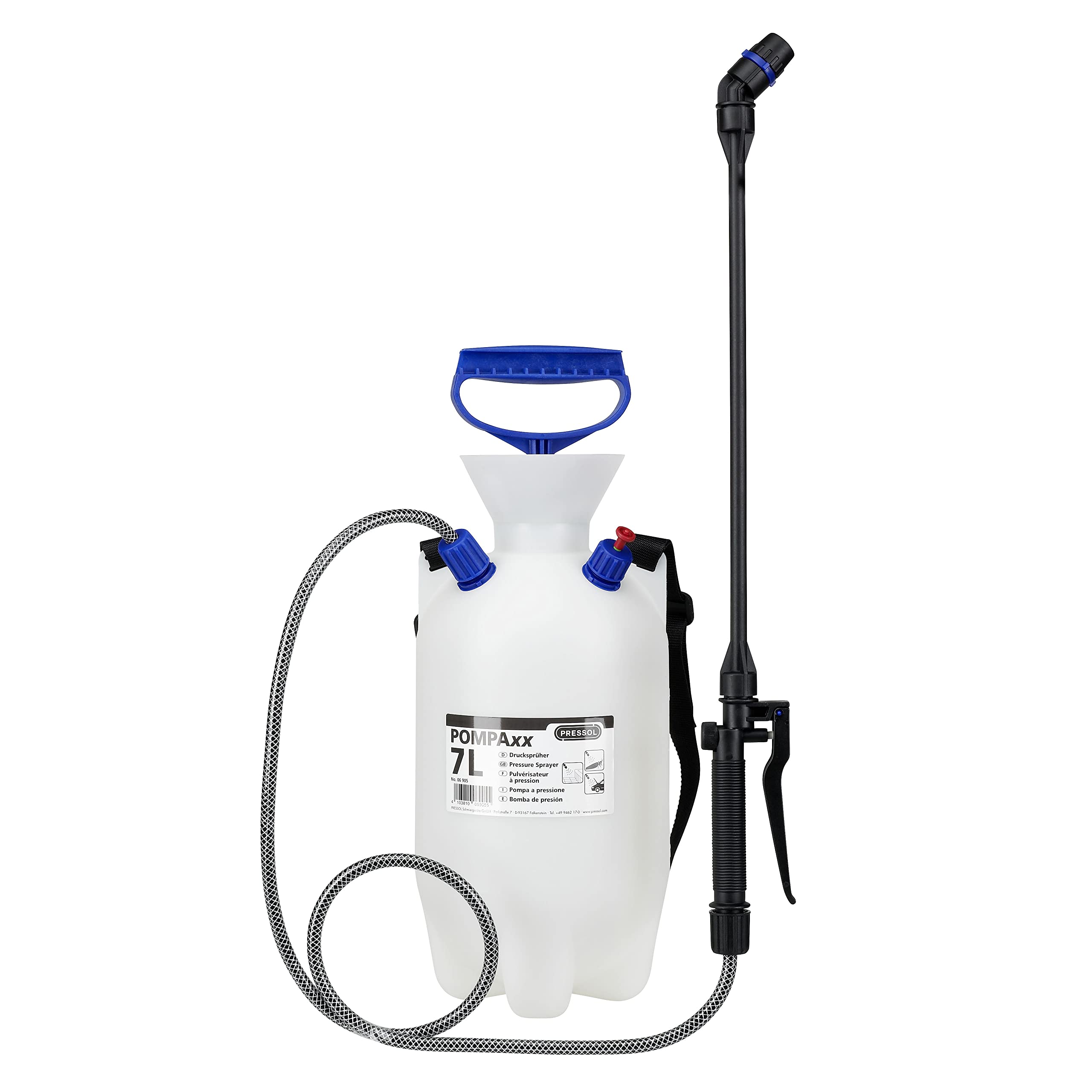 Pressol Industriezerstäuber POMPAxx (7L, mit Schultertragegurt und Sprühlanze, Manueller Druckaufbau) 06 905